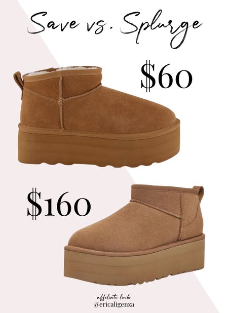 Save vs splurge! Amazon platform slippers on sale for $60 vs UGG booties for $160! 

Platform booties // slipper booties // Ugg look for less // bootie on sale 

#LTKshoecrush #LTKsalealert #LTKfindsunder100