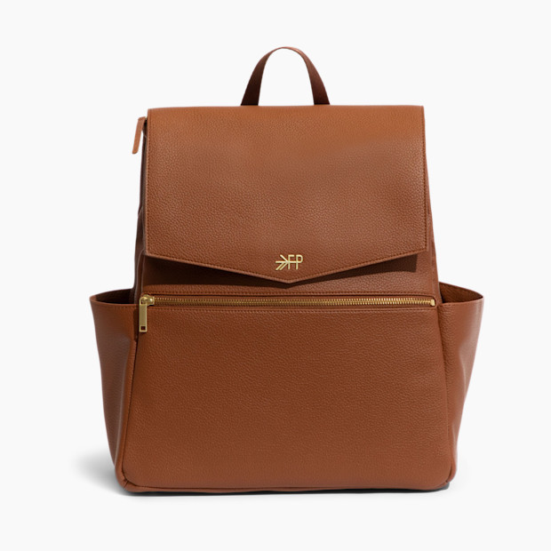 Freshly Picked Convertible Classic Diaper Bag II in Cognac | 100% Wipeable | Babylist