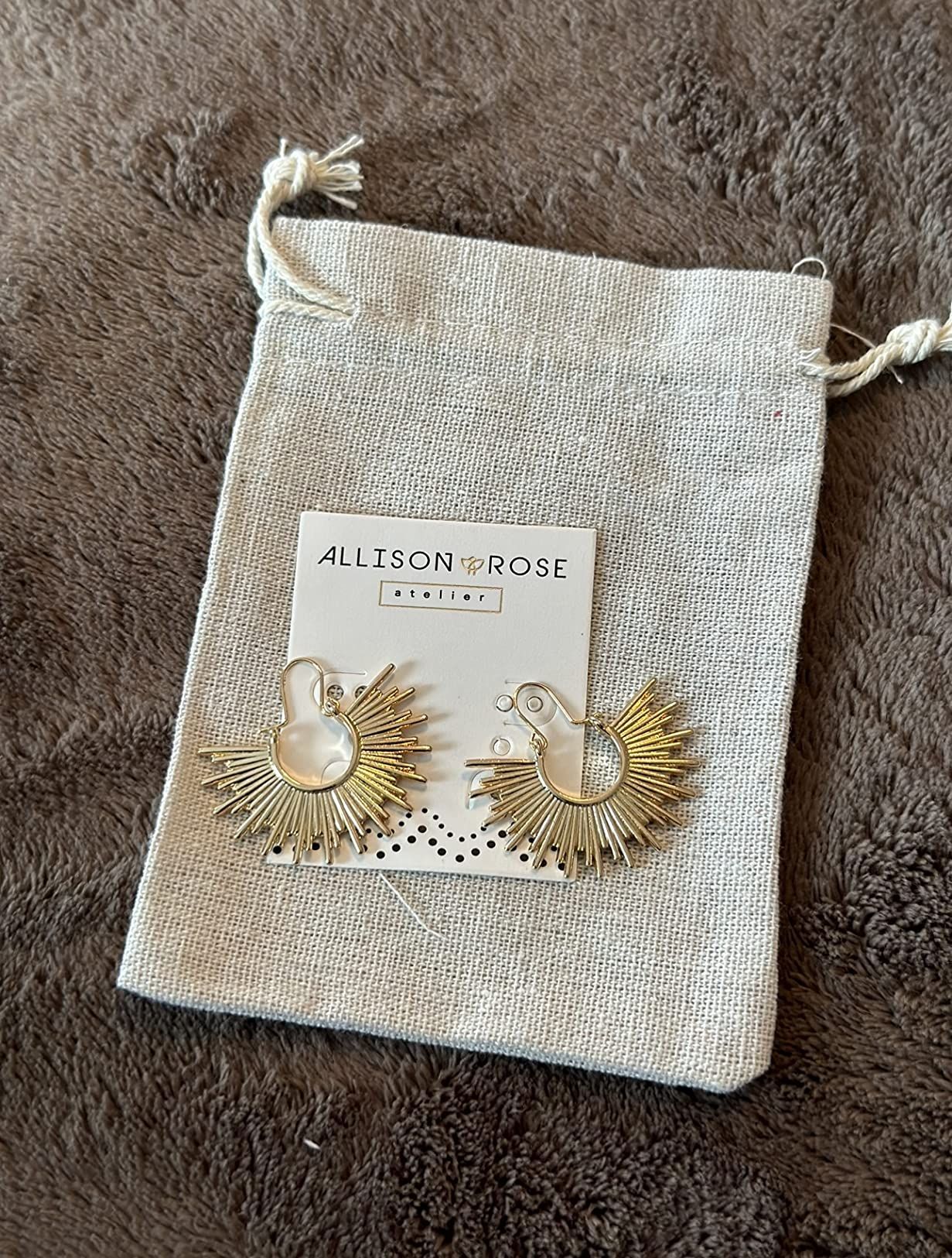 ALLISON ROSE ATELIER - Sunburst Hoop Earrings -14k Gold Plated or Silver Spike Hoop earrings - Bo... | Amazon (US)