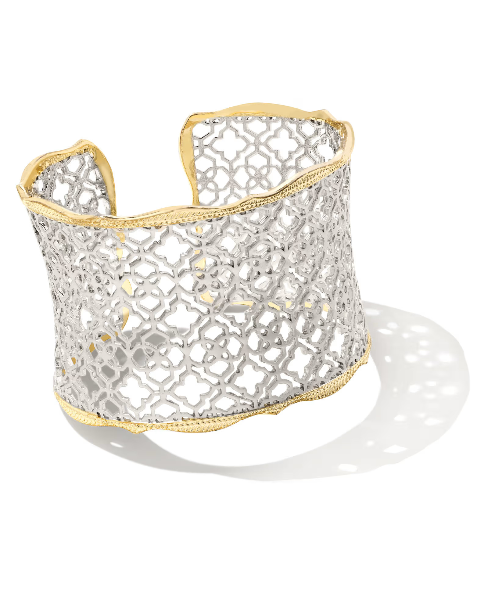 Candice Gold Cuff Bracelet in Silver Filigree Mix | Kendra Scott
