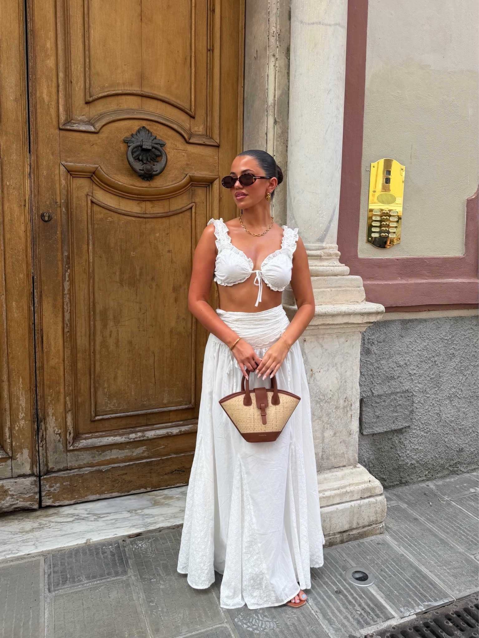 This set couldn’t be more Italy!! 🇮🇹🫒 just obsessed!! 

Having such a gorgeous week away with my mom, heading to Rome tomorrow eek!!

#LTKsummer #LTKuk #LTKtravel