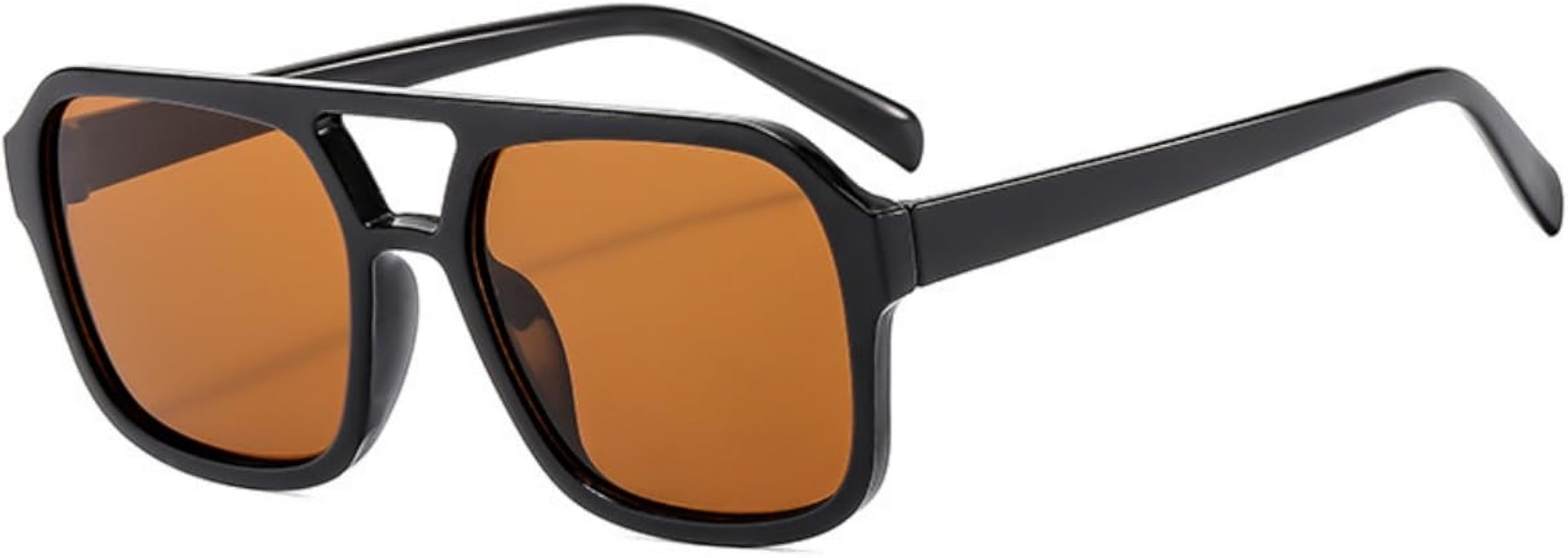Retro 70s Square Aviator Sunglasses Women Men Vintage Rectangle Sunglasses Flat Frame Trendy Shad... | Amazon (US)