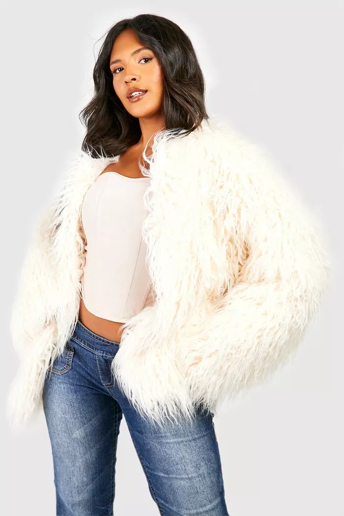 Plus Mongolian Faux Fur Coat | boohoo (US & Canada)