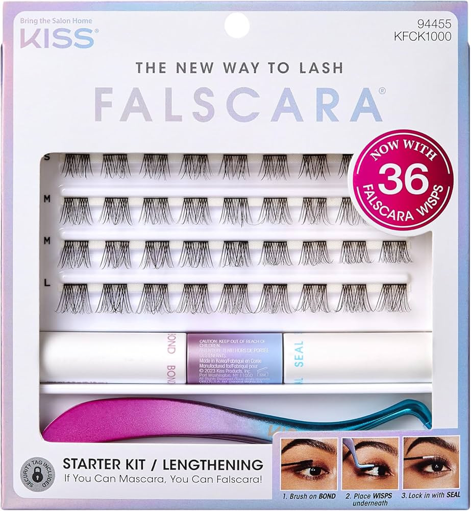 FALSCARA Complete DIY Eyelash Extensions Starter Kit, Bond & Seal, Precision Applicator & 36 Leng... | Amazon (US)