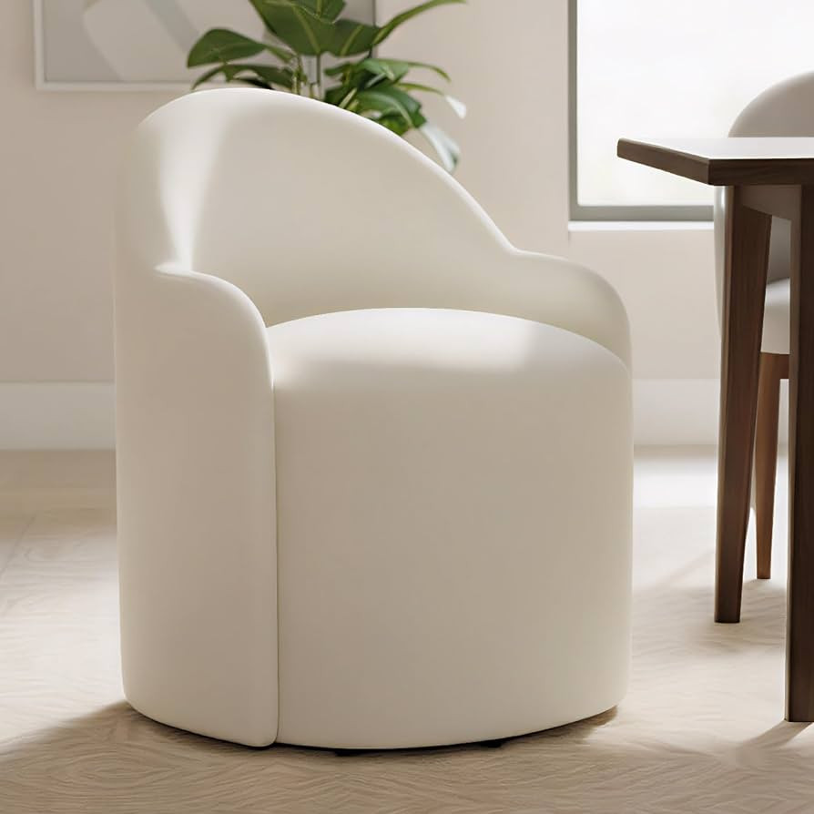 KISLOT Upholstered Dining Chairs with Casters, No Assembly Modern Dining Room Chairs Accent Vanit... | Amazon (US)