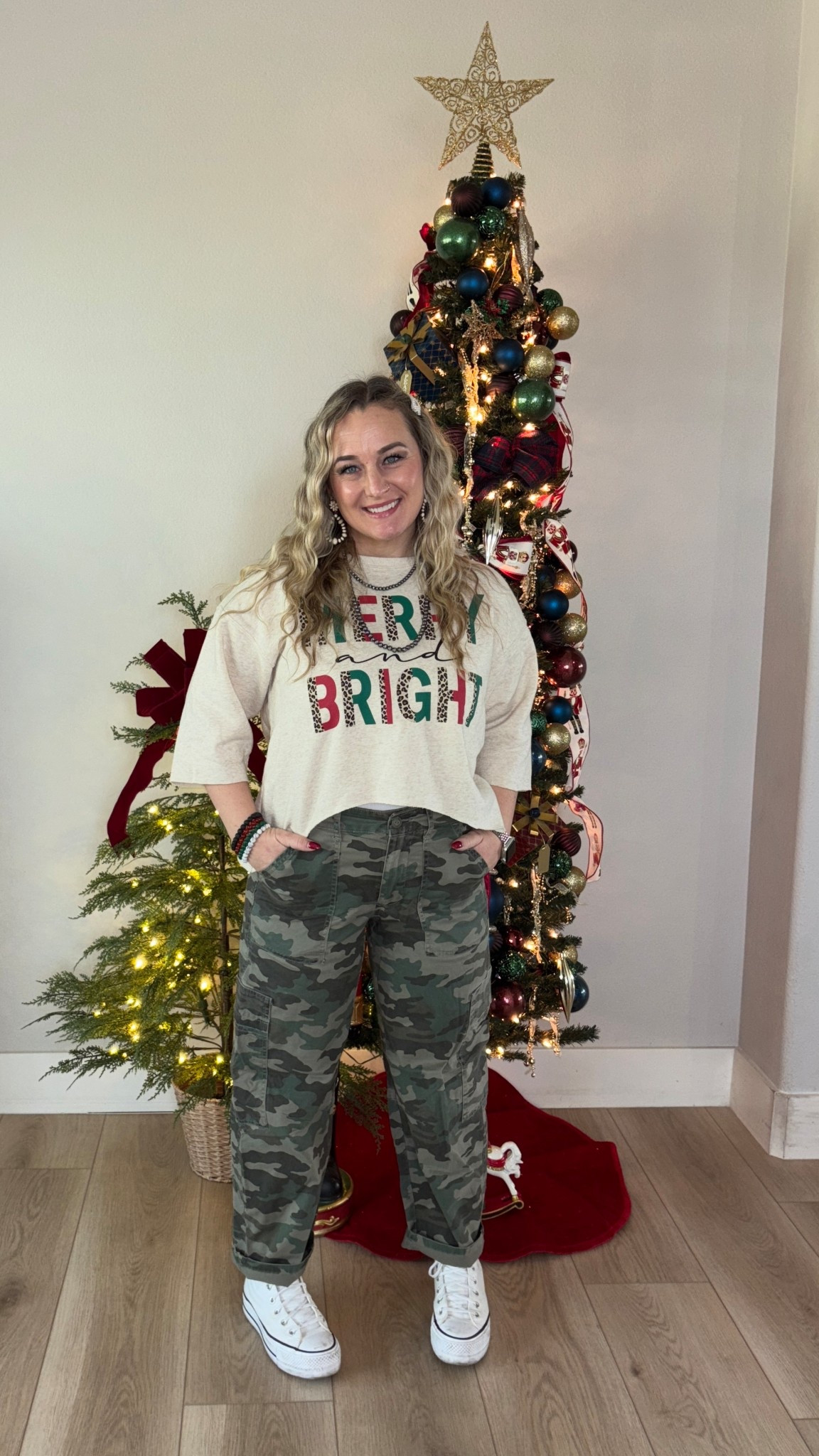 Day 18 of 25 Days of Christensen Christmas 🎄✨

Proof that holiday outfits don’t always have to be dresses and heels. Today’s look is all about comfy, casual Christmas vibes with a little edge. A festive graphic tee paired with camo cargos is my kind of December uniform — cozy enough for decorating, running errands, or lounging with a cup of cocoa, but still cute enough to feel put together. Finished it off with classic sneakers because comfort is undefeated this time of year. 👟🎅

If your holiday style leans more casual cool than fancy, this one’s for you. 🎁🤍

#25DaysofChristensenChristmas #Day18 #CasualChristmas #HolidayStyle #FestiveFits #ChristensenChristmas #ComfyAndCute


#LTKgrwm #LTKHoliday #LTKootd
