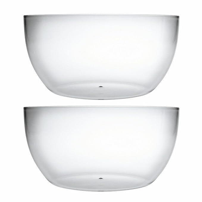 Large Acrylic Mixing And Serving Bowls, Great for Serving Salad, Popcorn, Chips, Dips, Condiments... | Amazon (US)