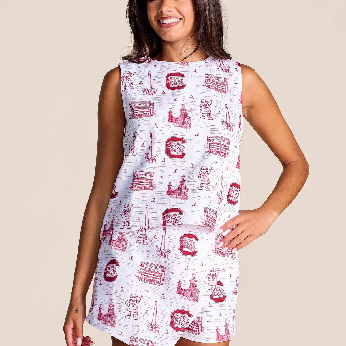 The Team Toile Denim Tank | South Carolina | Stewart Simmons