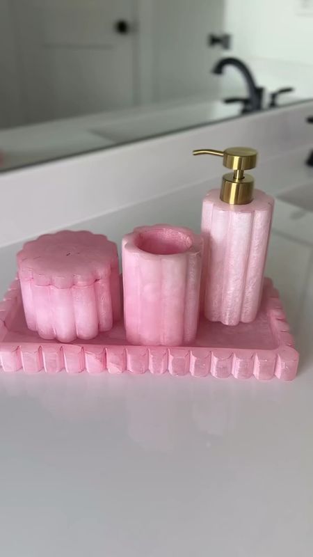 Kassatex Memorial Day Weekend sale! 25% off orders of $150 or more with code SUNSHINE25 

Pink bathroom accessories
Wavy bathroom accessories 
Pink marble 
Girl bathroom 
Pink aesthetic 

#LTKSaleAlert #LTKHome