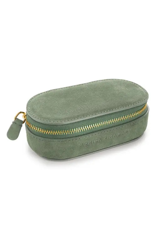 Monica Vinader Mini Suede Jewelry Box in Olive at Nordstrom | Nordstrom
