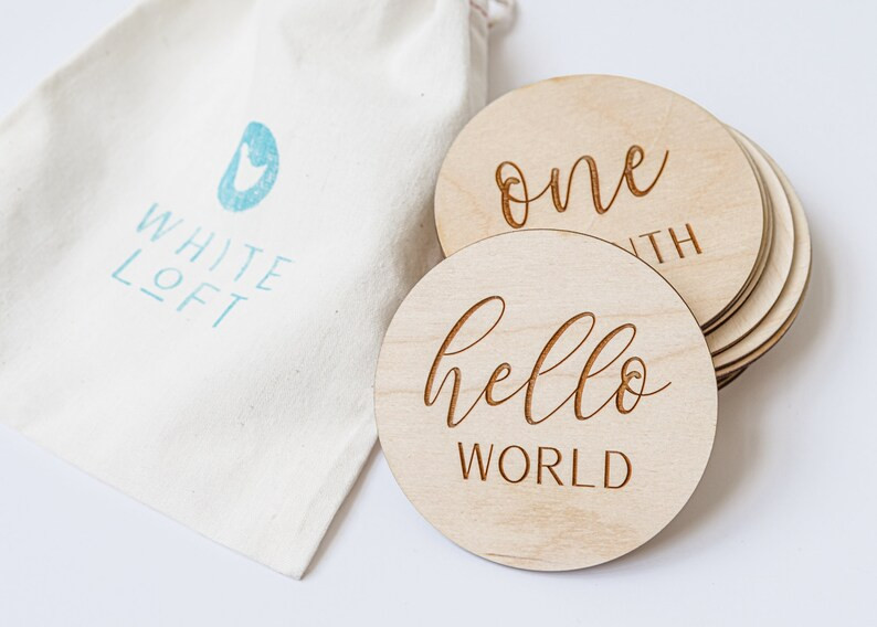 Monthly Milestone Marker Disc for Baby Wooden Baby Month | Etsy | Etsy (US)