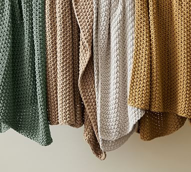 Bayside Seed Stitch Throw | Pottery Barn (US)