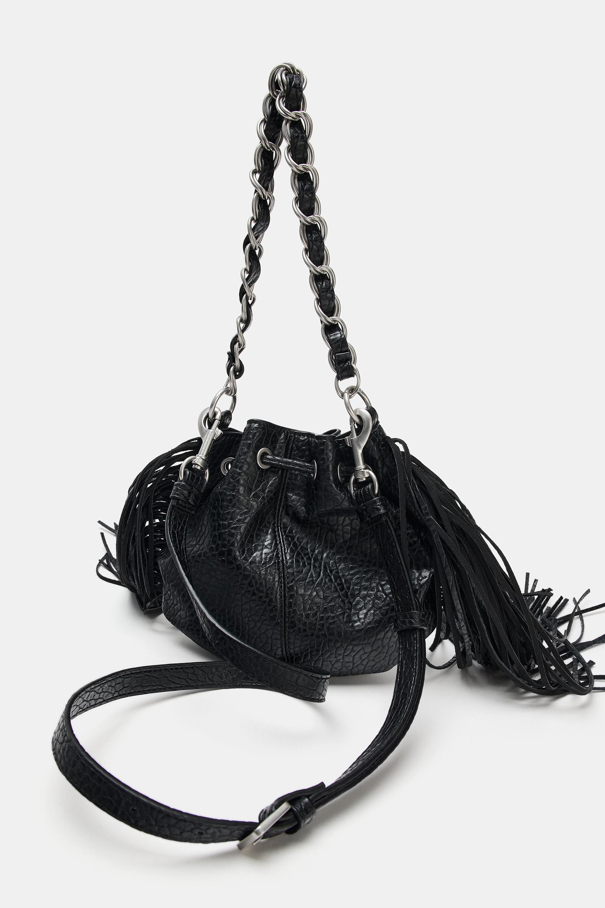FRINGE SHOULDER BAG | Zara US