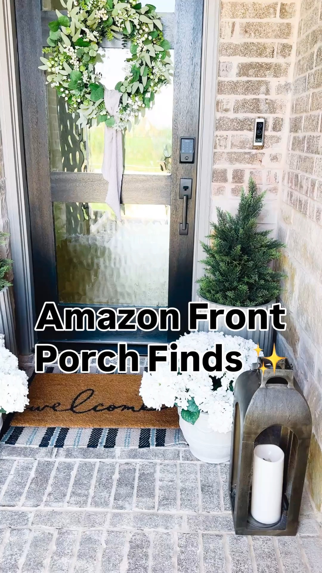 Simple neutral front porch decor ideas that instantly make your entry feel more welcoming ✨ I love mixing faux greenery, lanterns, faux hydrangeas and cozy outdoor accents to create a collected look that feels elevated without being complicated. Most of these front porch favorites are from Amazon and are pieces I use year after year. Follow me on LTK for daily fashion, home decor & Amazon finds.

#LTKHome #LTKSaleAlert #LTKSeasonal