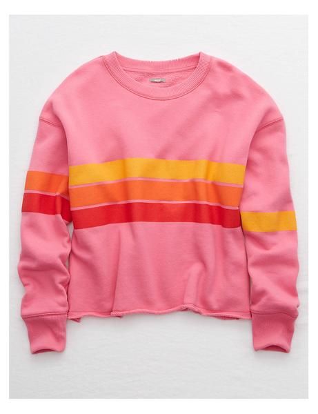 Aerie Striped Pullover Sweatshirt | American Eagle Outfitters (US & CA)