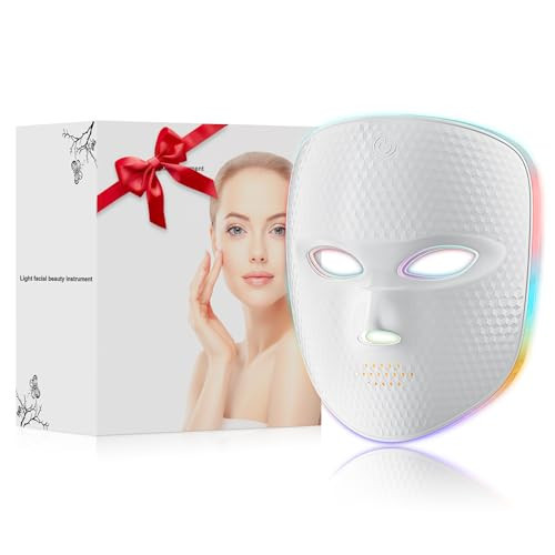 Red Light Therapy for Face,LED Face Mask Light Therapy,USB C Rechargeable,Infrared Light Therapy Mask LED Silicone Mask | Amazon (US)