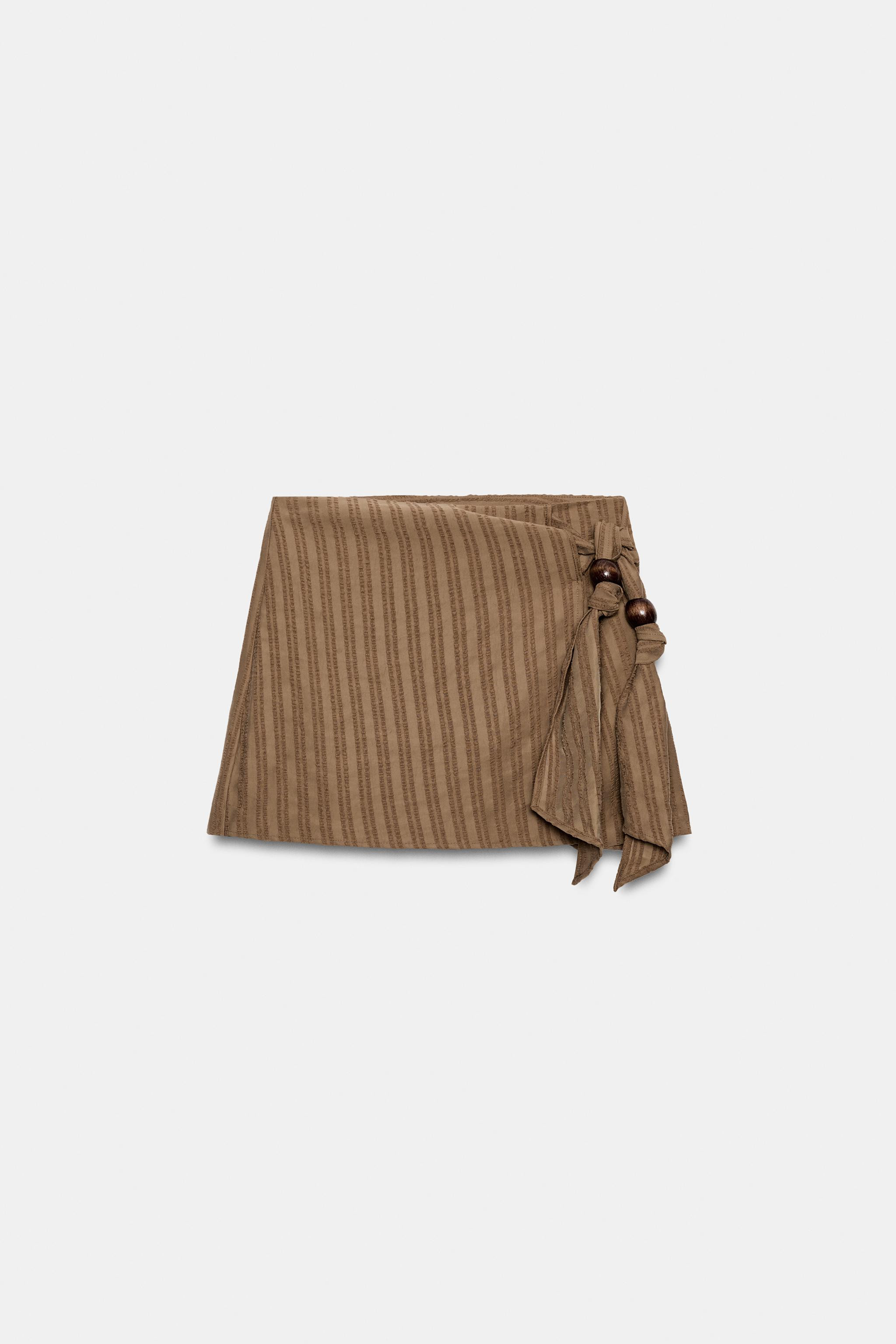 BEADED KNOTTED SKORT | Zara US