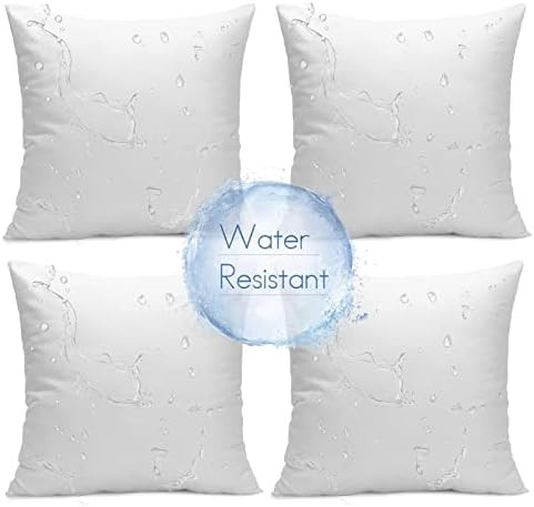 Ashler Outdoor Pillows, 18 x 18 Pillow Inserts Set of 4, Waterproof Throw Pillow Inserts Hypoalle... | Amazon (US)