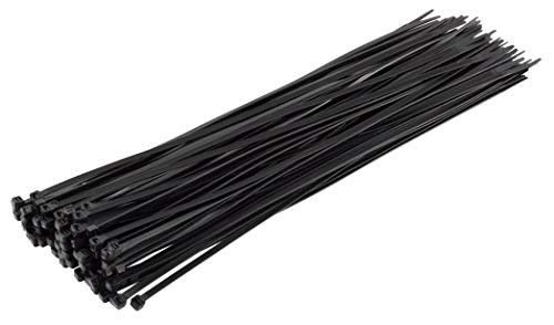 GTSE 14 Inch Black Zip Ties, 100 Pack, 50lb Strength, UV Resistant Long Nylon Cable Ties, Self-Locking 14" Tie Wraps | Amazon (US)