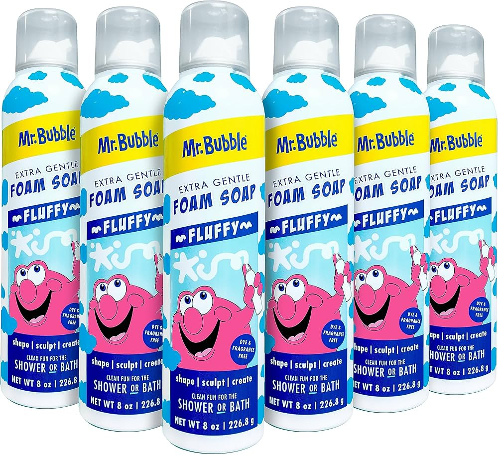 Mr. Bubble Extra Gentle Foam Soap - Fragrance Free Kids Hand and Body Wash 8OZ, Pack of 6 | Amazon (US)