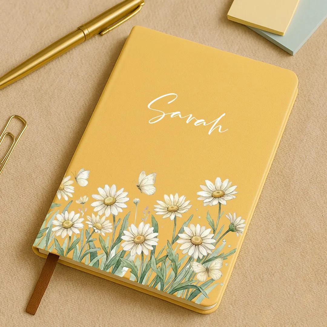 Custom Birth Flower Journal, Mother's Day Gifts For Her, Personalized Leather Journal Notebook wi... | Etsy (US)