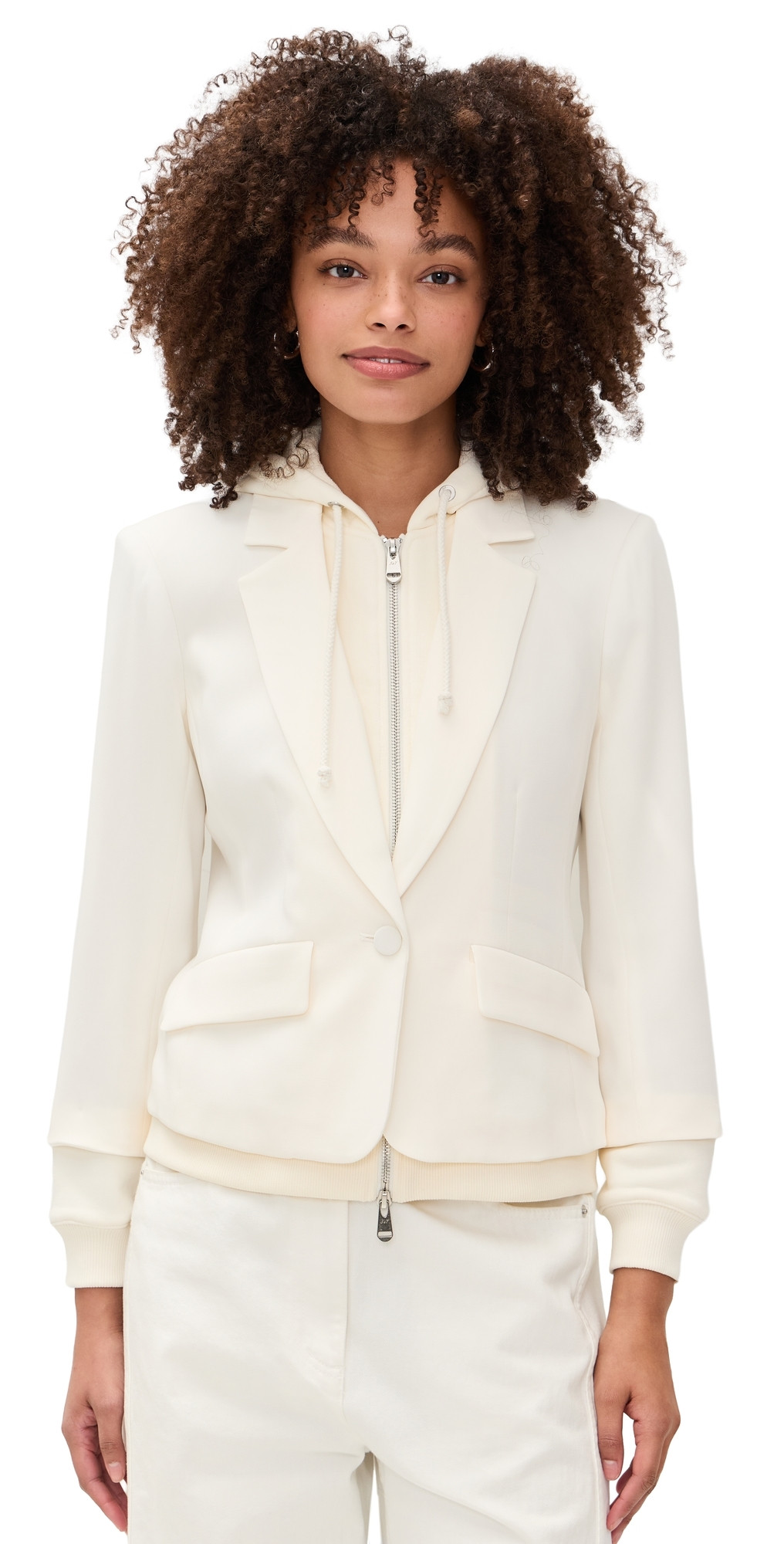 Cinq à Sept Zip Up Le Petit Khloe Blazer Ivory/Ivory 8 | Shopbop