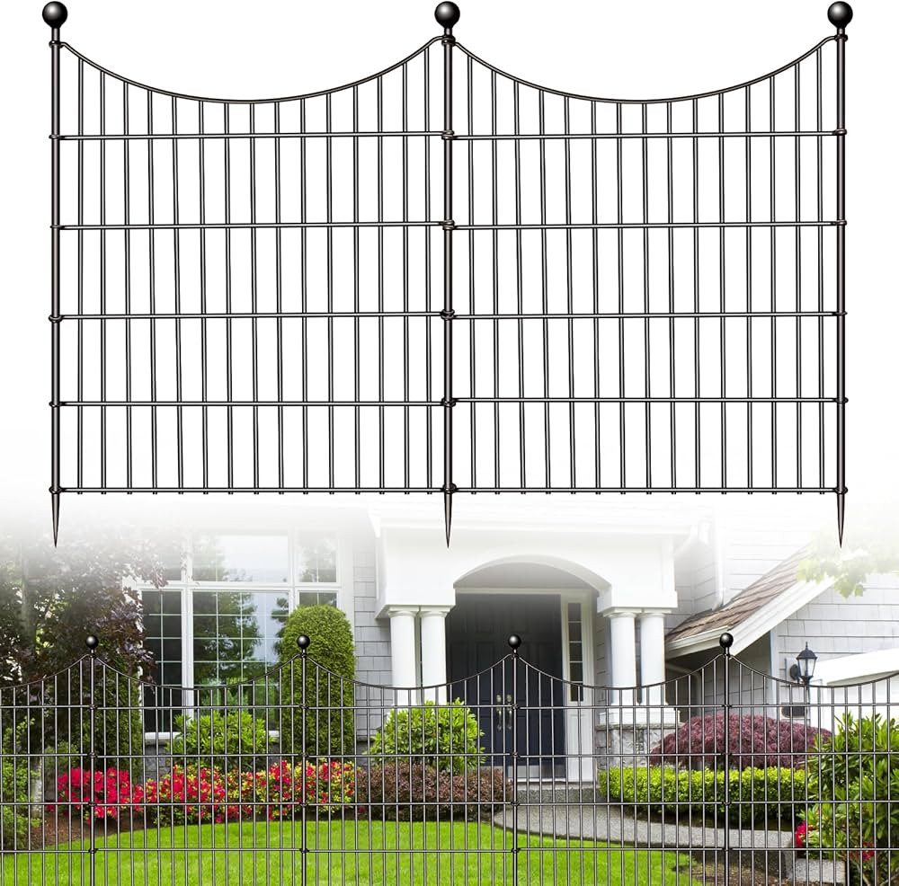 10 Panels Fence for Dogs Outside Dog Fence Outdoor，32 in(H) X 23.6 ft(L) for Yard Garden Fencin... | Amazon (US)