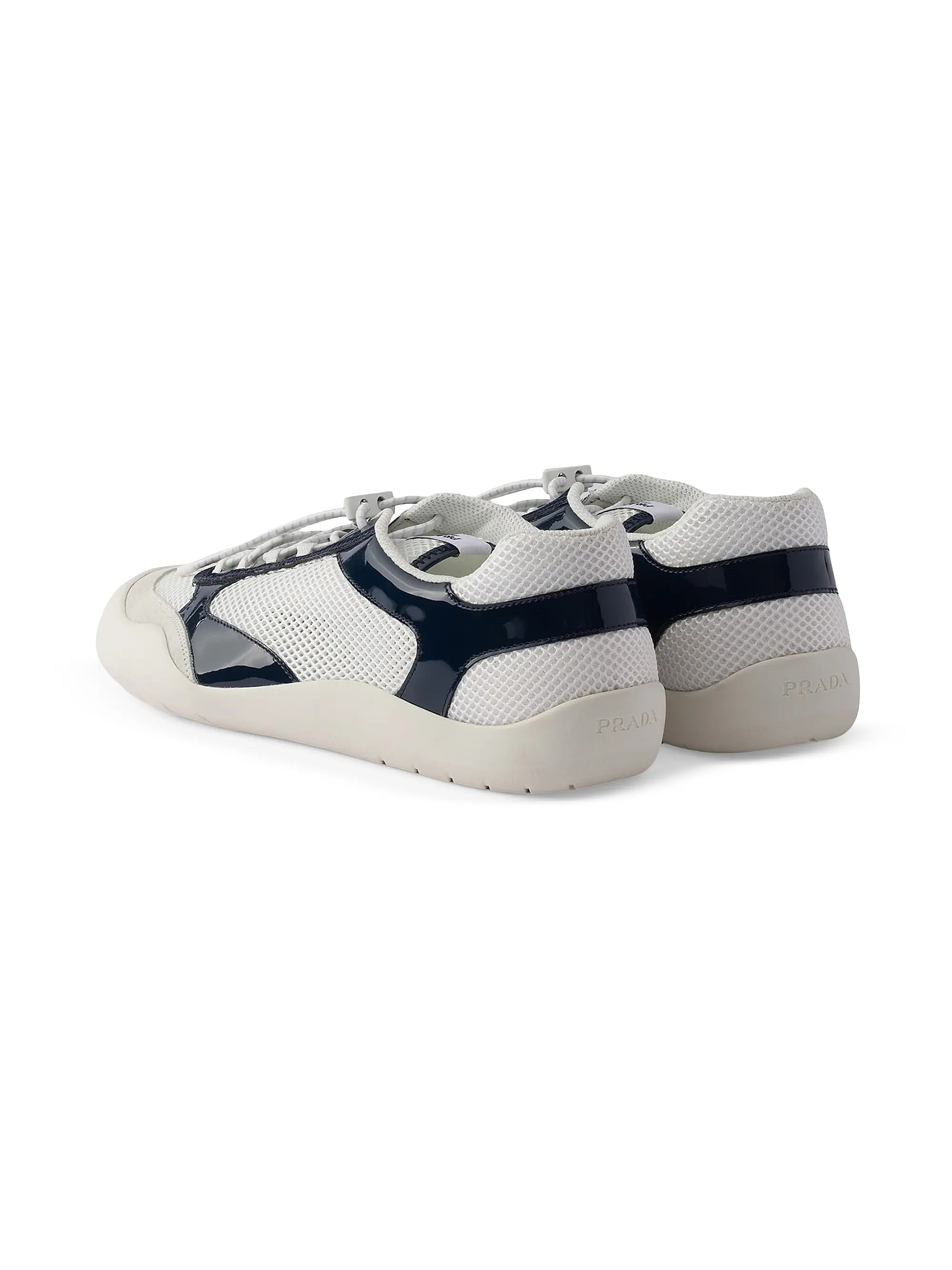 Prada Speedrock Patent Leather and Mesh Fabric Sneakers | Saks Fifth Avenue | Saks Fifth Avenue