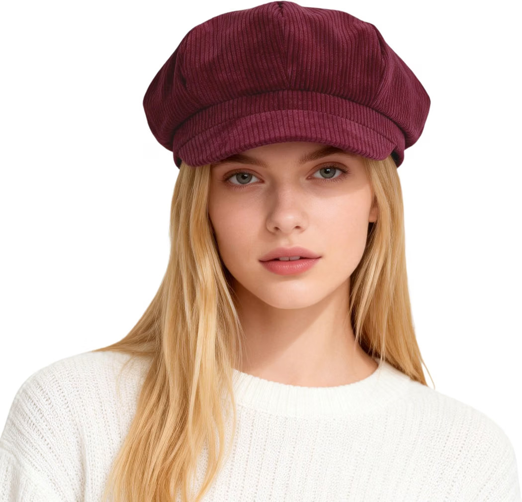 Womens Retro Corduroy Ivy Newsboy Paperboy Cabbie Gatsby Painter Hats Caps | Amazon (US)