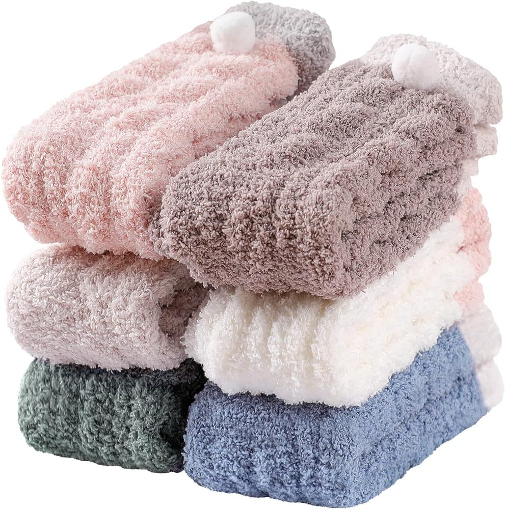 Fuzzy Socks for Women - Fuzzy Socks Fluffy Socks Cozy Socks Warm Socks Slipper Socks Winter Socks fo | Amazon (US)