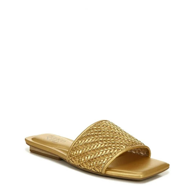 Franco Sarto Womens Caven 3 Metallic Woven Slide Sandals | Walmart (US)