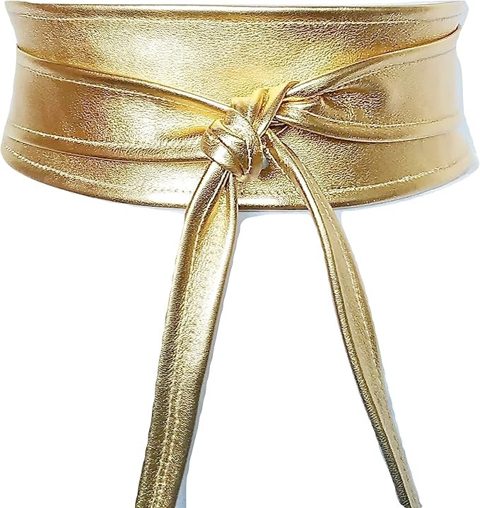 Leather Wrap Belt Obi belt for Women Genuine leather Wide Cincher Belt Waist Band 3 inches Handma... | Amazon (US)