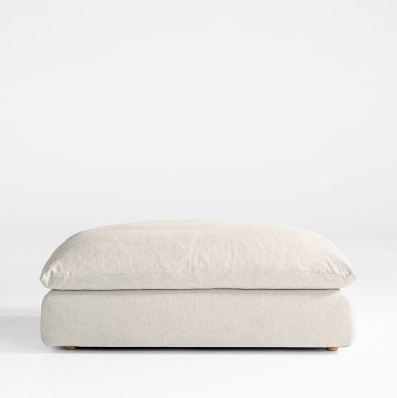 Unwind Slipcovered Ottoman + Reviews | Crate & Barrel | Crate & Barrel