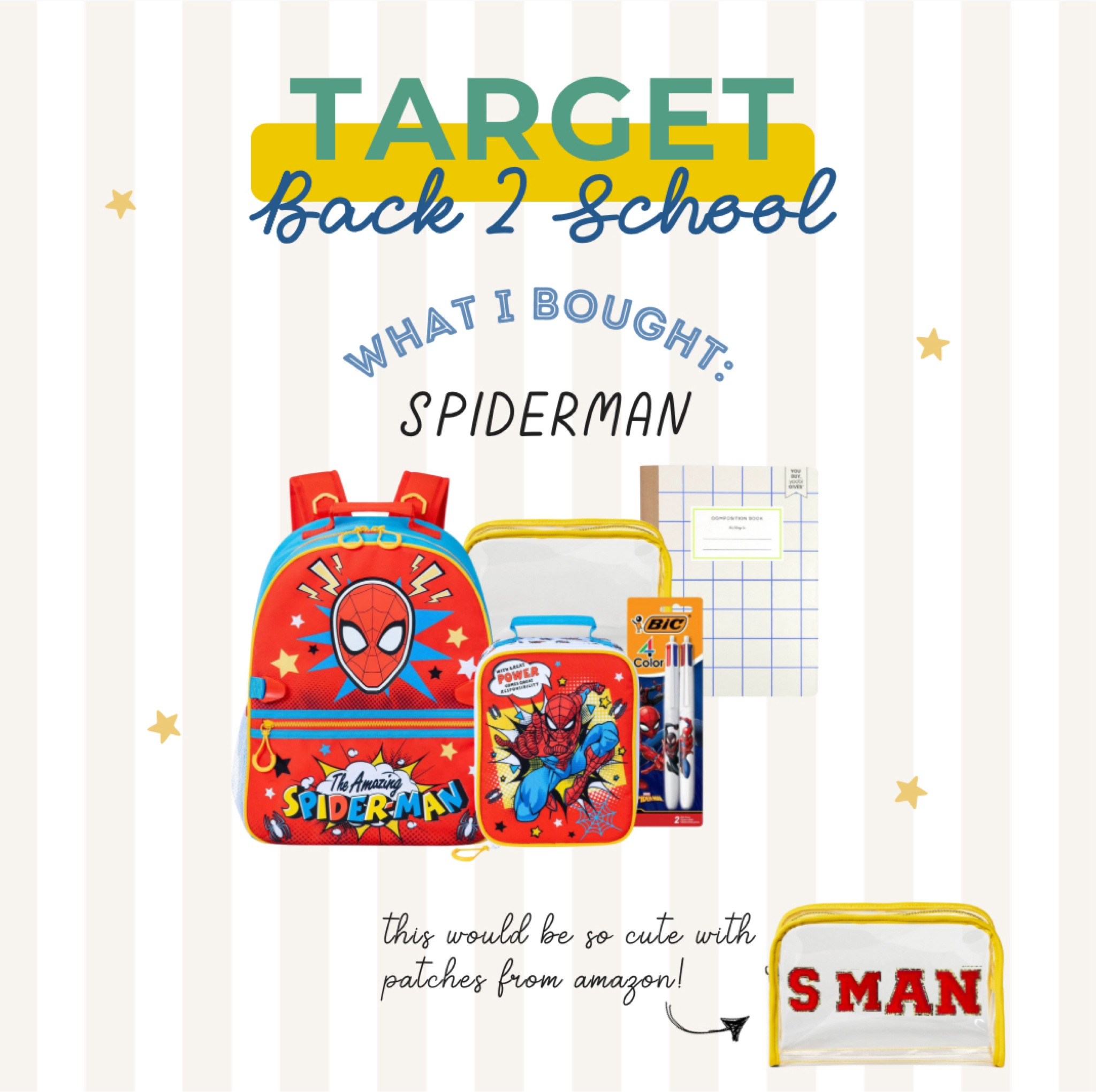All of Linc’s favorite Spidey school supplies for this school year from Target!! 

Boy school supplies, boys back to school, Spider-Man, Target back to school #boysbacktoschool #b2s #backtoschool #targetbacktoschool #boysschoolsupplies