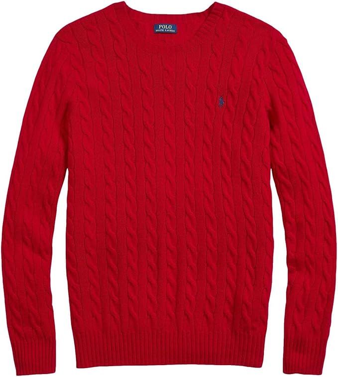 Polo RL Men's Cable Knit Pullover Sweater | Amazon (US)