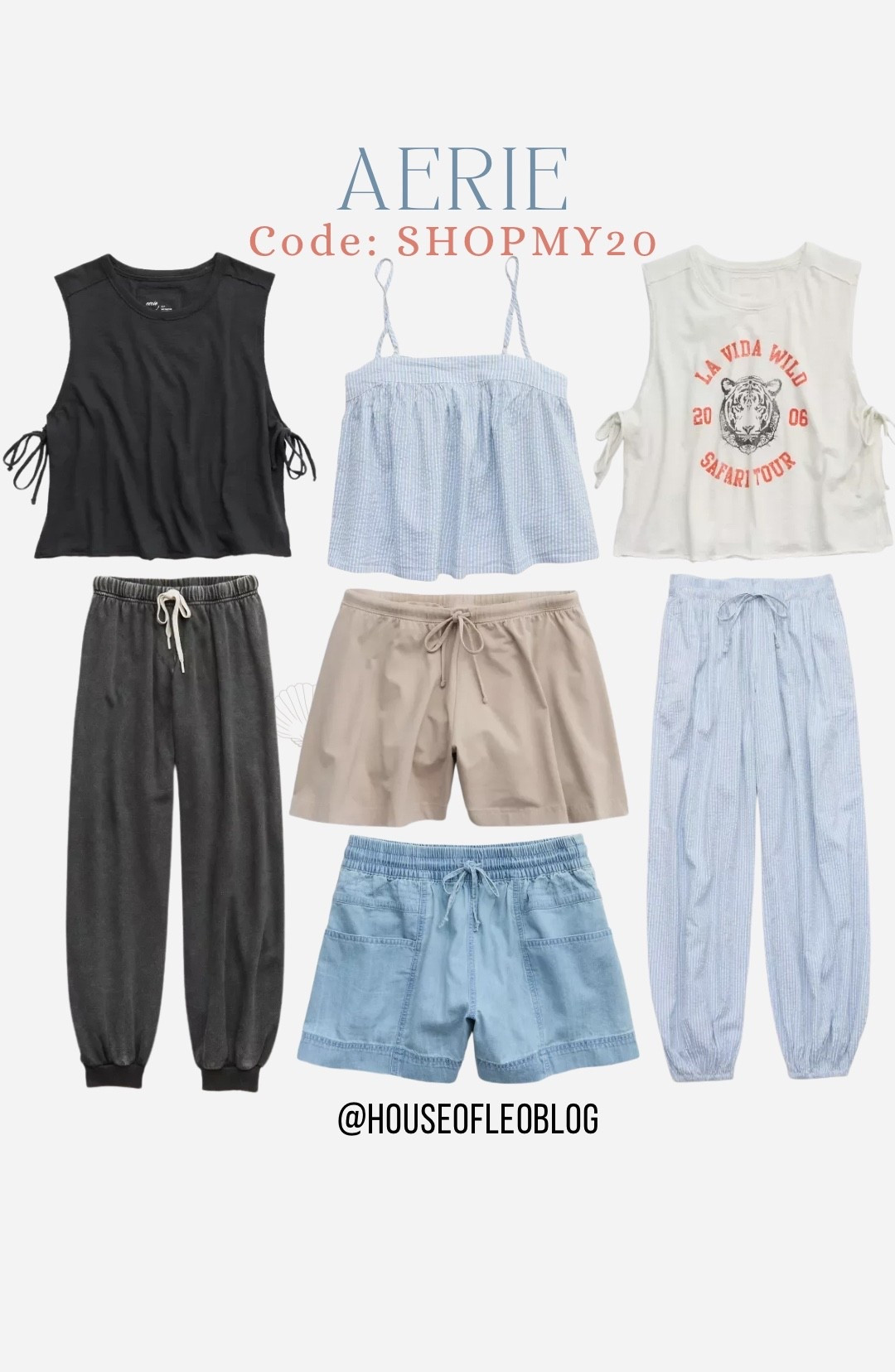 Code SHOPMY20 at aerie

#LTKSaleAlert