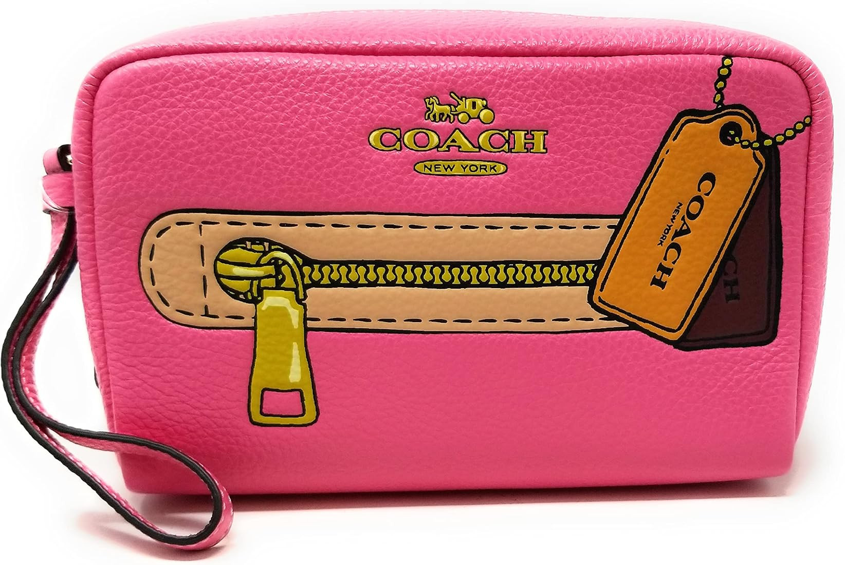 COACH Women's Dempsey Boxy Cosmetic Case 20 in Pebble Leather (Trompe L'oeil Print - Petunia Mult... | Amazon (US)