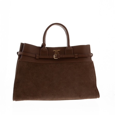 Obarini Tan Italian Suede Box Bag - ONE SIZE | Carl Scarpa - Luxury Women's Footwear