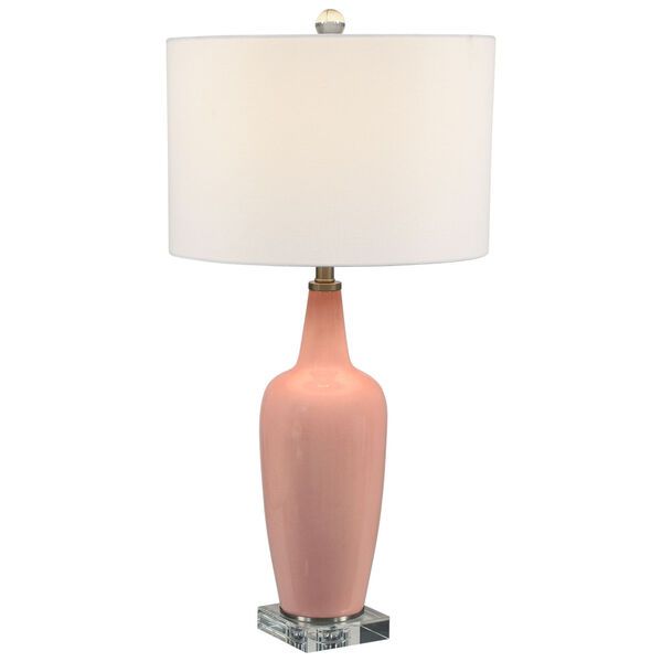 Anastasia Light Pink One-Light Table Lamp | Bellacor