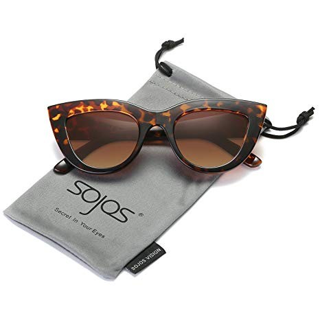 SOJOS Retro Vintage Cateye Sunglasses for Women Plastic Frame Mirrored Lens SJ2939 | Amazon (US)