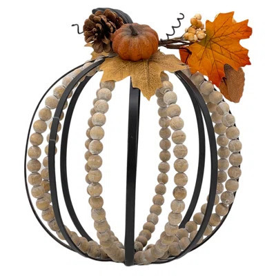 Metal & Wood Pumpkin Thanksgiving Fall Decor 13 | Wayfair Professional