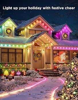 Govee Permanent Outdoor Lights 2, 100ft RGBIC Outdoor Lights with 72 LED Lights, IP67 Waterproof,... | Amazon (US)