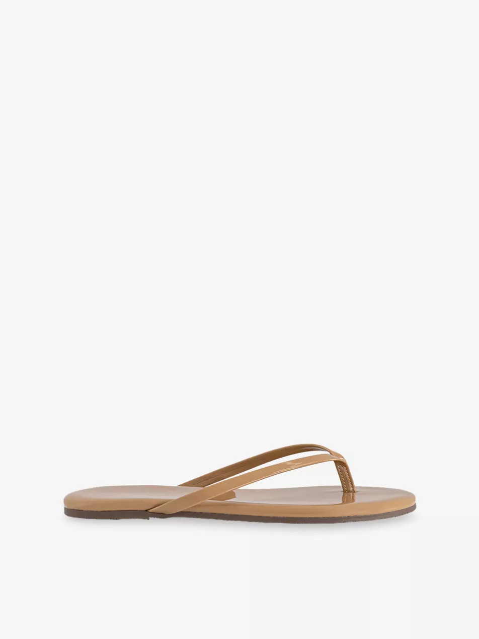 TKEES - Lily Nude Foundations Leather Flip-Flops | Selfridges.com | Selfridges