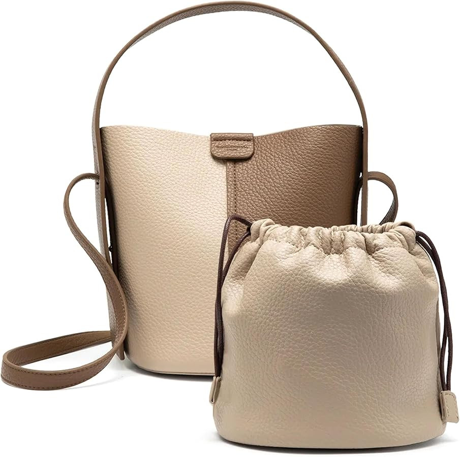 Bucket Bags for Women, PU Leather Handbags Shoulder Crossbody with Magnetic Closure | Amazon (US)