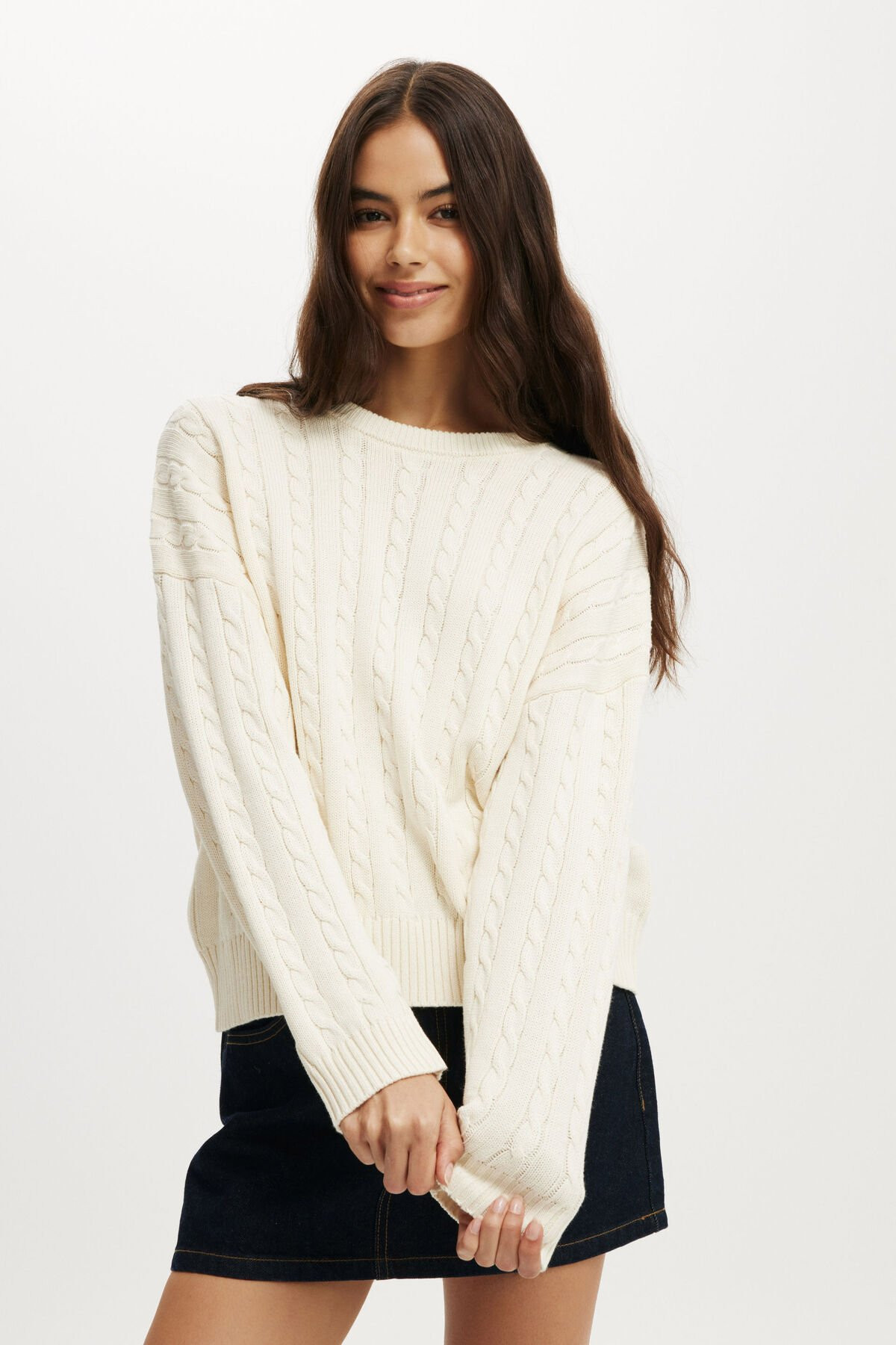 Cotton Crew Neck Sweater | Cotton On (US)
