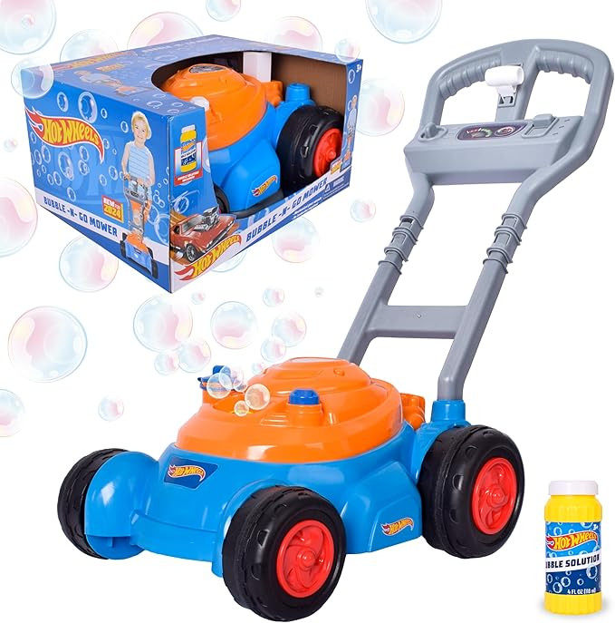 Hot Wheels™ Bubble Lawn Mower for Toddlers, Bubble Blowing Machines, Indoor/Outdoor Gardening T... | Amazon (US)