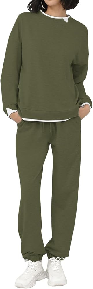 ETCYY NEW Lounge Sets for Women Two Piece Outfits Sweatsuits Sets Long Pant Loungewear Workout At... | Amazon (US)