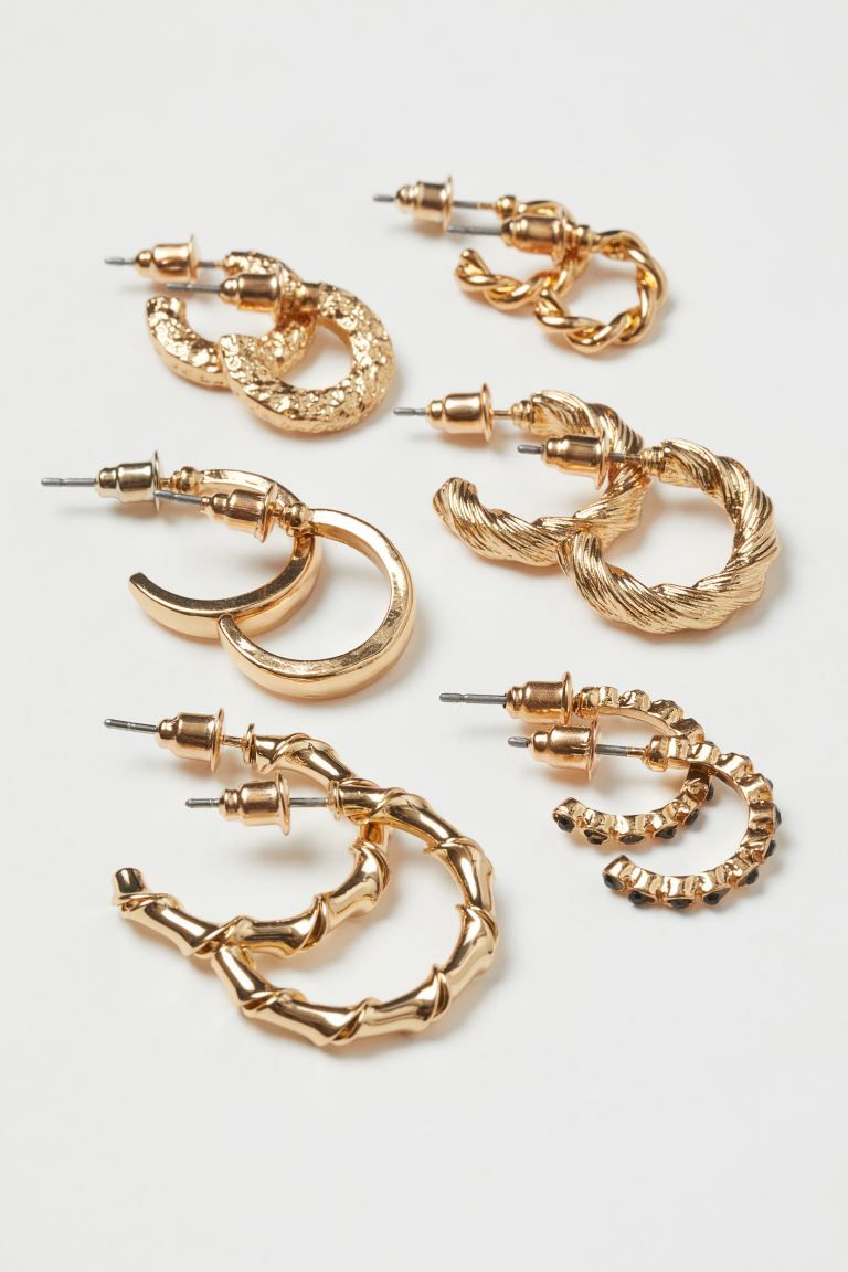 6 Pairs Hoop Earrings | H&M (US + CA)