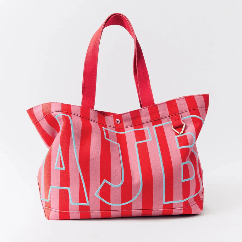 Striped Custom Alpha Tote - Custom Cabana | BaubleBar