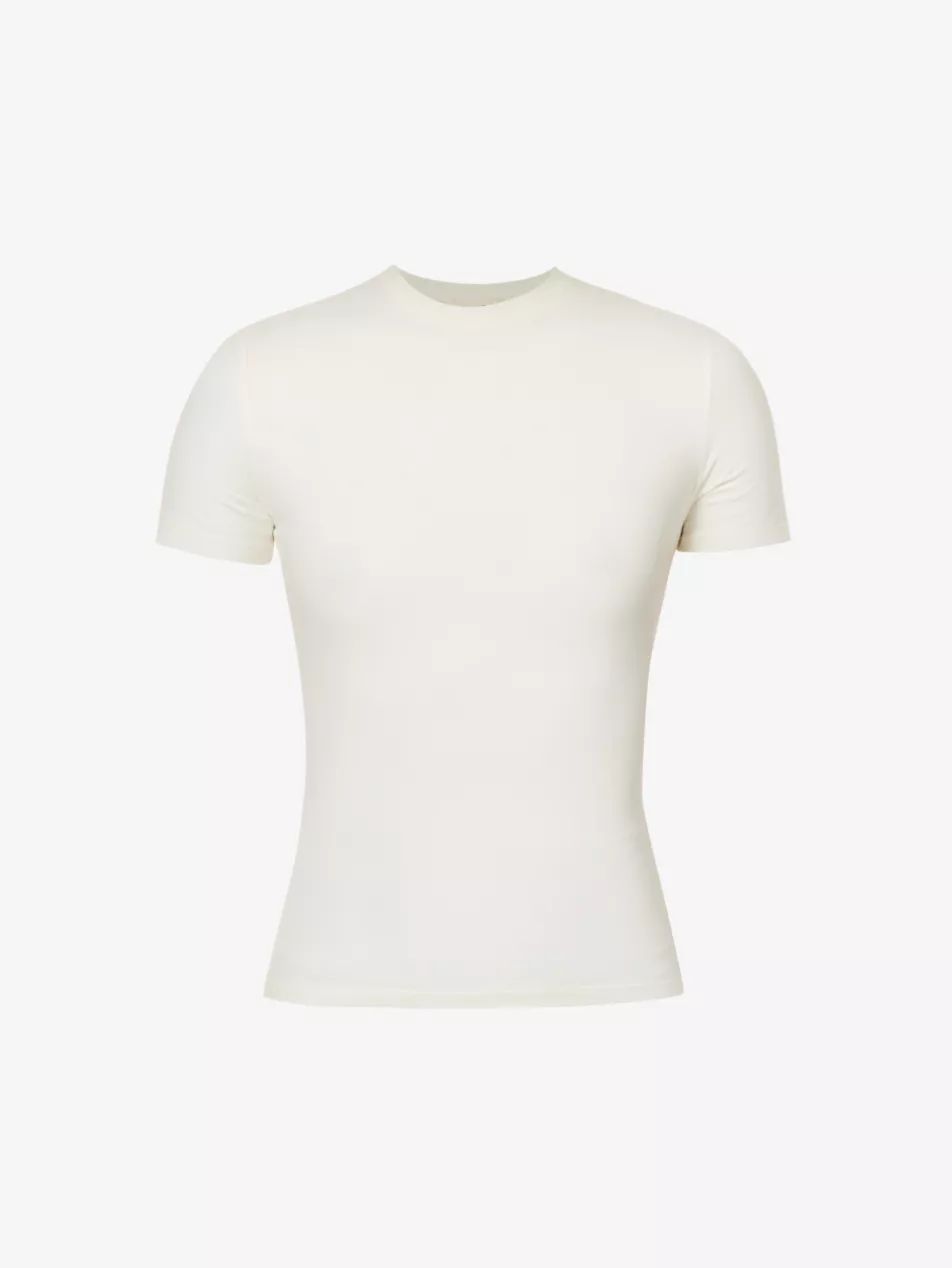 Round-neck slim-fit stretch-cotton T-shirt | Selfridges